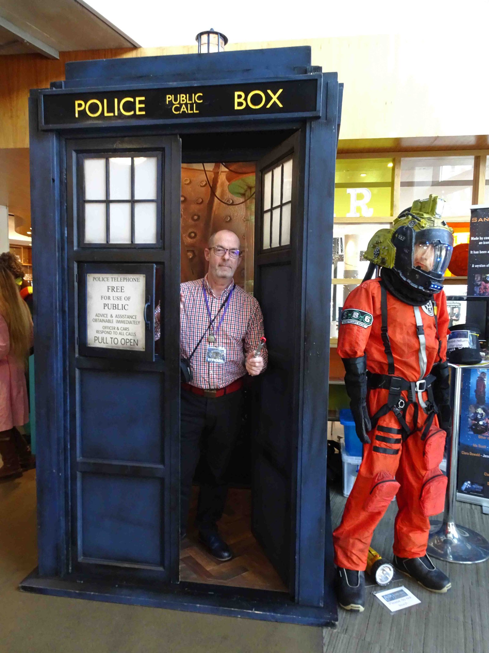 Graham Gough with Staffordshire TARDIS